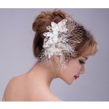 Net Yarn rhinestones Bridal hair ornaments