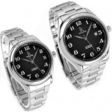 Netted calendar automatic mechanical couple watch