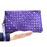 New knitting women leather handbags Female bag sheepskin hand bag