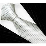 New men's tie silk silver men business formal tie 