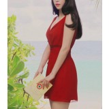 New summer sleeveless V-neck dress