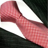 Newest men's tie silk red men business formal tie 