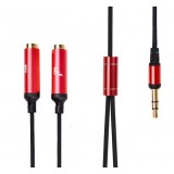 Headphone splitter / one to two headphone adapter cable