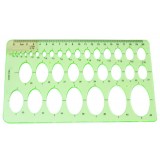 Oval template drawing ruler