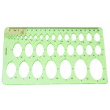 Oval template drawing ruler