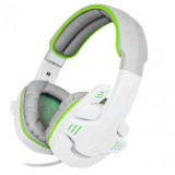 PC Gaming White Headset Headphone with Mic