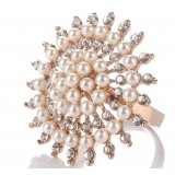 Pearls alloy napkins ring