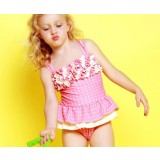 petals patterns skirt type children one-piece swimwear