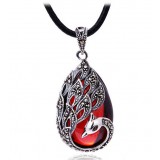 Phoenix titanium silver jade pendants