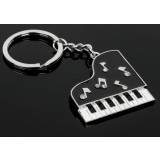 Piano zinc alloy keychain