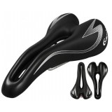 Pierced ergonomic bicycle saddle