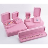 Pink fur cloth jewelry box