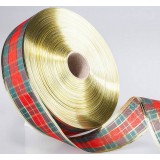 Plaid Christmas decoration colored ribbons