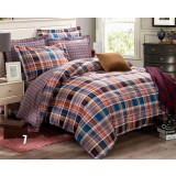 Plaid cotton series 4pcs bedding sheet set