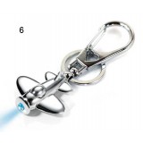 Plane LED Flashlight Keychain