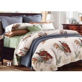 Plants and flowers cotton satin series 4pcs bedding sheet set