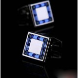 Plating platinum crystal cufflinks French cuffs upscale elegant man sleeve nail