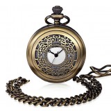 Pocket watch Carve patterns or designs on woodwork fashion necklace table Men and women watch 