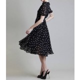 Polka Dot Chiffon Dress