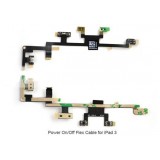 Power switch + Volume control + vibrator flexible cable for ipad 3