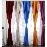 Pure color minimalist polyester curtains
