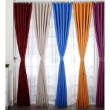 Pure color minimalist polyester curtains