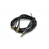 Q-565A 3.5mm audio cable / 1 to 2 amplifier speaker cable