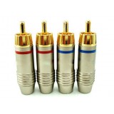 RCA terminals / audio video cable welded joint