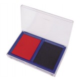 Red + blue double color ink pad