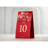 Red castle wedding seating card