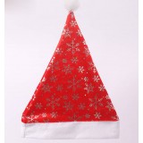 Red Christmas hat with snowflakes