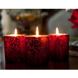 red plated glass wedding candle