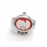 Red portrait ring watch