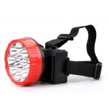 Red rechargeable 1-12 LED Headlamp