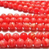 Red stripe agate beads chain