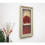 Red tree oil painting