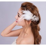 Retro feather bridal hair accessories