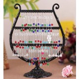 Retro glass jewelry display shelf