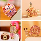 Rhinestone Mobile jewelry for 3.5MM headphone jack