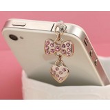 Rhinestone pendant 3.5MM headphone dust plug