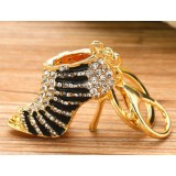 Rhinestones + Alloy high heels keychain