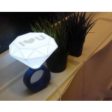 Romantic diamond ring-shaped night light