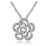 Romantic rose Sterling Silver Necklace