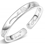 Rose I love you forever sterling silver bracelet