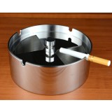 Rotary stainless steel round ashtray