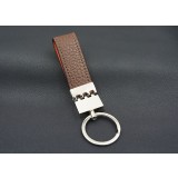 Rotatable leather keychain