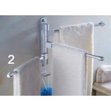 Rotating space aluminum towel rack