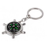 Rudders metal keychain compass