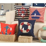 Sailor series linen pillow cover