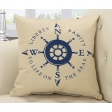 Sailor series linen pillow cover